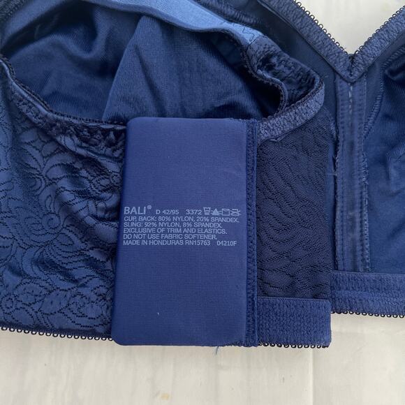 BaliWomen Double Support Wireless Lace Bra/Stay-in-Place Straps FullCoverage 42D - Picture 6 of 11